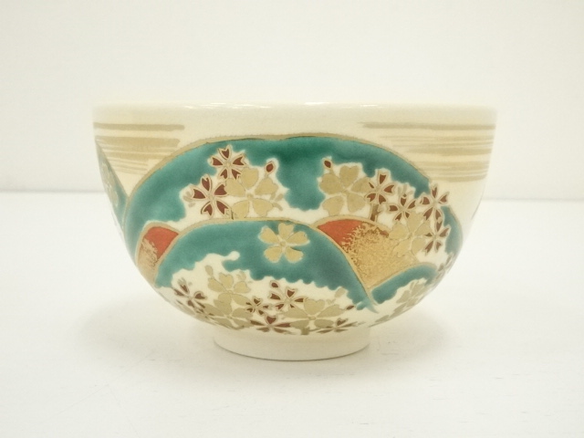 道具 ] - 道具 京焼 東雲窯造 色絵吉野山茶碗（箱付） | ネット